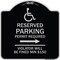 Signmission Modern Isa Connecticut Reserved Parking Permit Required Violators Fin Alum, 18" x 18", BS-1818-23872 A-DES-BS-1818-23872 - alternate 1